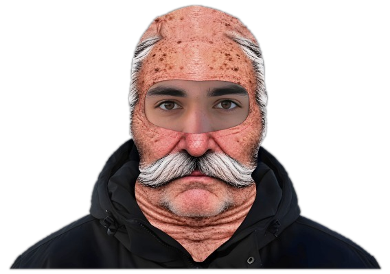 Balaclava Velhinho Bigodudo